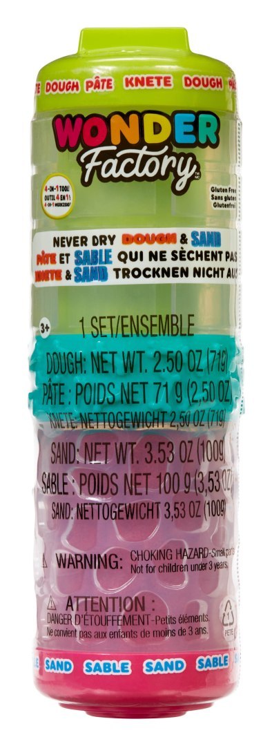 Wonder Factory Never Dry Dough & Sand Starter Set Asst in PDQ 595304-EUC