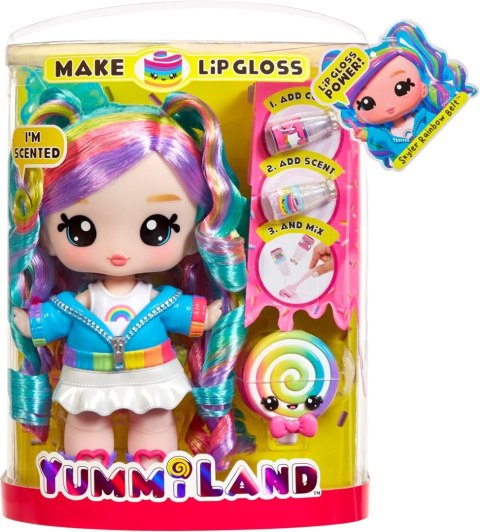 Yummiland Large Doll + Lip Gloss Pet- Rainbow (Skyler Rainbow Belt) 121022