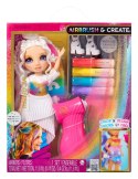 543350-EUC Rainbow High Air Brush & Create Fashion Dolls - Purple Eyes