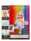 543350-EUC Rainbow High Air Brush & Create Fashion Dolls - Purple Eyes