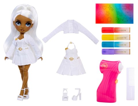 543367-EUC Rainbow High Air Brush & Create Fashion Dolls - Grey Eyes