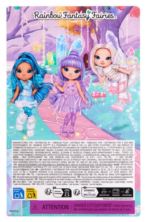 543435-EUC Rainbow High Littles Rainbow Fantasy Fairies Doll- Amethyst (purple)