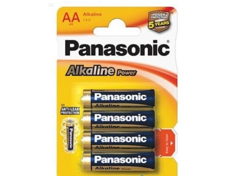 Bateria Alkaliczna Panasonic 1,5V LR6 AA - Blister 4 Sztuki