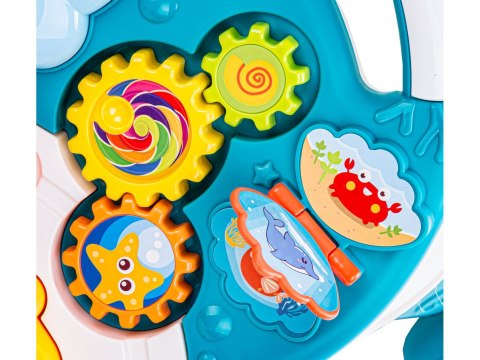 Chodzik, Pchacz, Stolik Edukacyjny 2w1 Koszykówka Niebieski