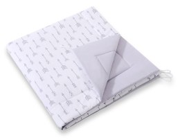 Namiot TIPI dla dzieci + mata + poduszki + zawieszki pióra - Szare strzałki/szary