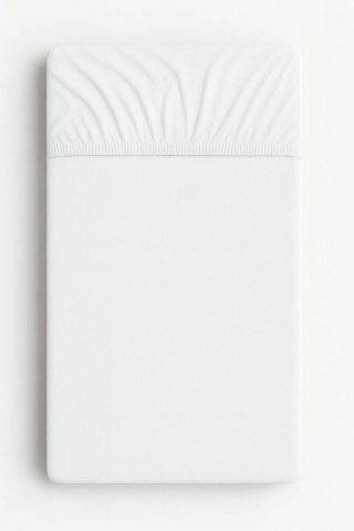 Prześcieradło frotte z gumką do łóżeczka 120x60cm - białe
