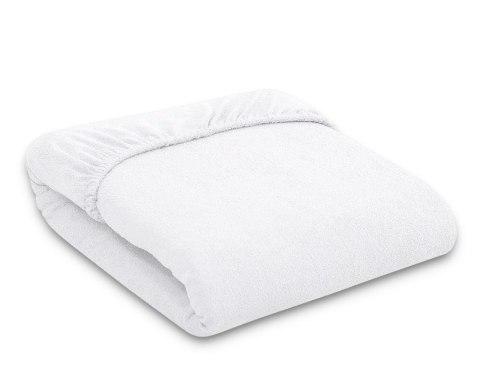 Prześcieradło frotte z gumką do łóżeczka 120x60cm - białe