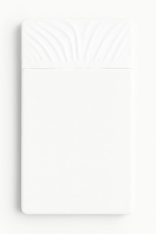 Prześcieradło jersey bawełna z gumką do łóżeczka 120x60cm - białe