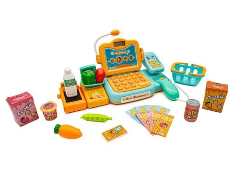 Edukacyjna sklepowa kasa fiskalna - mikrofon, waga, czytnik, akcesoria Przecena 2