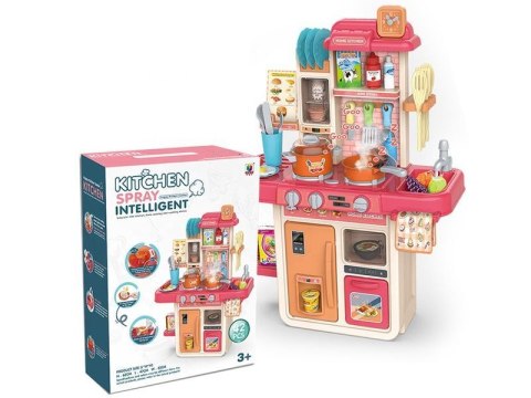 Multifunkcyjna Kuchnia Z Lodówką I Płytą Gazową, RÓŻOWA 42el. Przecena 3