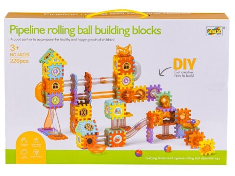 Klocki Konstrukcyjne, Tor Kulkowy Dla Kulek 226 Elementów Kulodrom Przecena 1