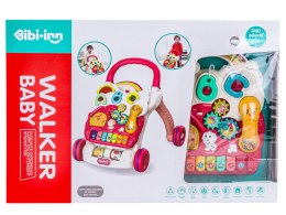 Edukacyjny Chodzik dla dzieci, Jeździk Muzyczny, Pchacz Czerwony