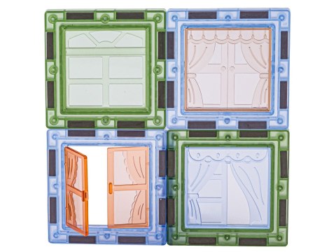 Konstrukcyjne Klocki Magnetyczne Świecące Elementy PARK DINOZAURÓW 124 El.