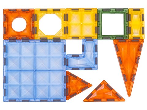 Konstrukcyjne Klocki Magnetyczne Świecące Elementy + Pojazdy 110 El.