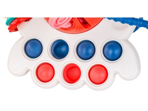 Ośmiornica Sensoryczna wielofunkcyjna zabawka dla dzieci Gryzak 4w1 edukacyjna + akcesoria