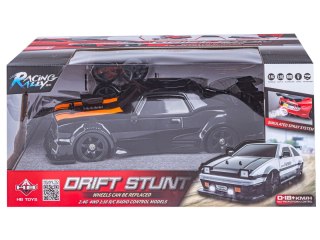 DUŻY Samochód Do Driftu Auto RC Drift 1:16 2,4 GHz PARA DYM Czarny Dodge 4WD LED
