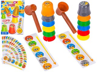 Gra zręcznościowa na refleks ZBUDUJ WIEŻĘ KUBKI, Ułóż kolorowe kubeczki
