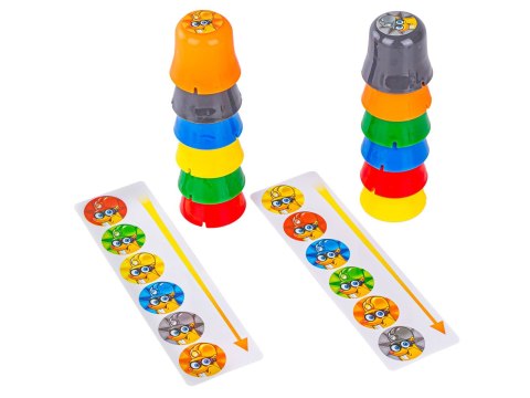 Gra zręcznościowa na refleks ZBUDUJ WIEŻĘ KUBKI, Ułóż kolorowe kubeczki