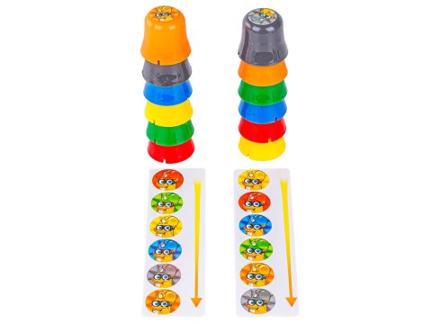 Gra zręcznościowa na refleks ZBUDUJ WIEŻĘ KUBKI, Ułóż kolorowe kubeczki