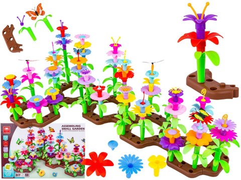 Klocki Konstrukcyjne Ogród Kwiatki 222 elementy, Zestaw Do Zbudowania Kwiatowej Kompozycji Przecena 1