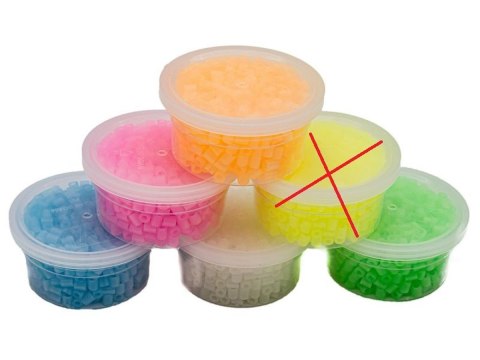 Koraliki Do Prasowania 3000szt, Prasowanki, Do Prasowanek, 6 Kolorów, Zapas - ŚWIECĄCE W CIEMNOŚCI MIX KOLORÓW Przecena 1