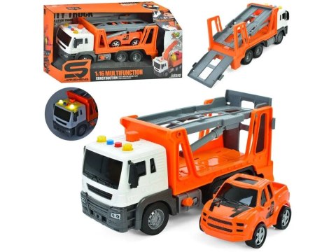 Multifunkcyjna Ciężarówka, Laweta, Transporter + Samochód Pomoc Drogowa 1:16 Auto Przecena 1