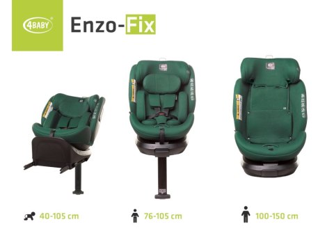 4 BABY Fotelik ENZO-FIX 40-150cm dark green I-SIZE