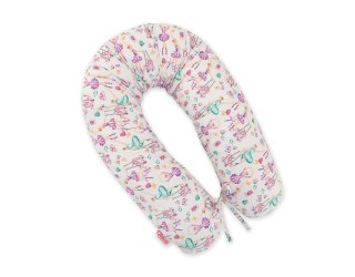 Poduszka ciążowa Longer dla kobiet w ciąży do spania + zdejmowana poszewka - Baletnice fioletowe