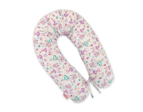 Poduszka ciążowa Longer dla kobiet w ciąży do spania + zdejmowana poszewka - Baletnice fioletowe