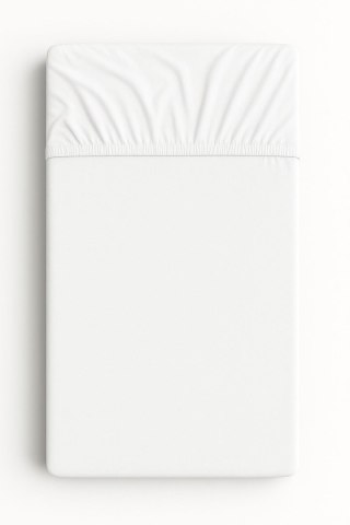 Prześcieradło bawełniane z gumką do łóżeczka 120x60 cm - białe