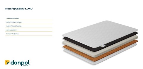 DANPOL Materac gryko-kokos PLUS 120x60x10 T18D