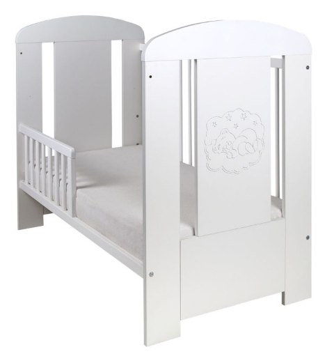 DREWEX Łóżeczko MIŚ BIAŁY COMFORT tapczanik + szuflada