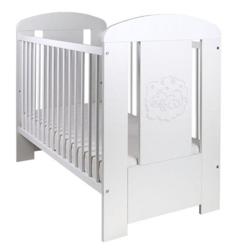 DREWEX Łóżeczko MIŚ BIAŁY COMFORT tapczanik + szuflada