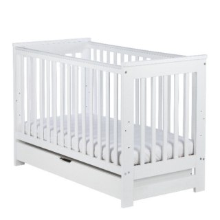 DREWEX Łóżeczko tapczanik IVE biały + szuflada