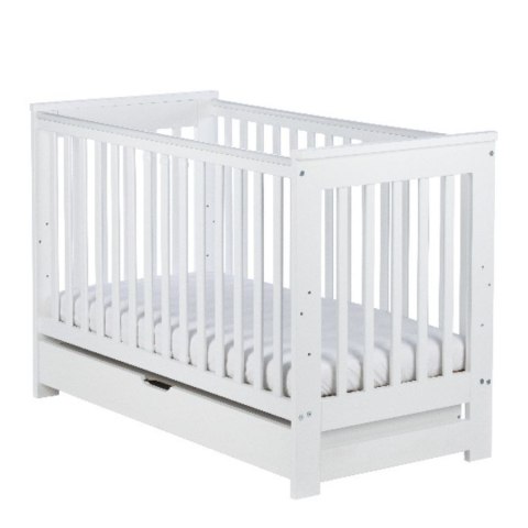 DREWEX Łóżeczko tapczanik IVE biały + szuflada