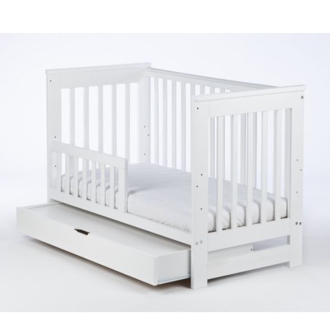 DREWEX Łóżeczko tapczanik IVE biały + szuflada