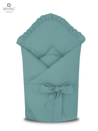 KIECZMERSKI Kokon niemowlęcy 55x75 cm ROYAL z falbanką zieleń nepalska