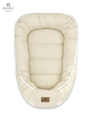 KIECZMERSKI Kokon niemowlęcy MUŚLIN BAWEŁNIANY ciepły beż bawełna 100%