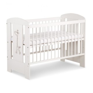 KLUPŚ Łóżeczko SAFARI ŻYRAFKA białe 120x60