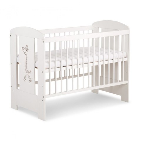 KLUPŚ Łóżeczko SAFARI ŻYRAFKA białe 120x60