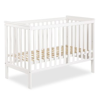 KLUPŚ Łóżeczko z barierką IWON biel 120x60