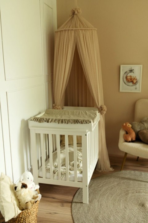 KLUPŚ Łóżeczko z barierką IWON biel 120x60