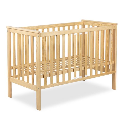 KLUPŚ Łóżeczko z barierką IWON sosna 120x60