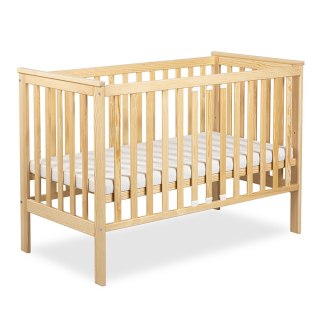 KLUPŚ Łóżeczko z barierką IWON sosna 120x60