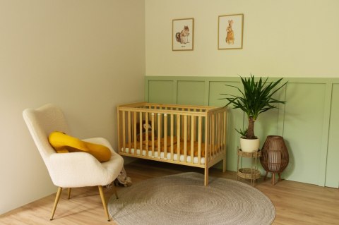 KLUPŚ Łóżeczko z barierką IWON sosna 120x60