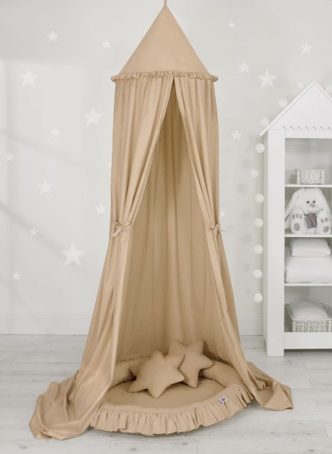 Baldachim wiszący bawełniany do pokoju dziecięcego - beżowy