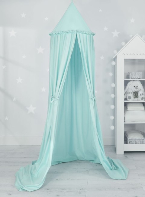 Baldachim wiszący bawełniany do pokoju dziecięcego - jasna mięta
