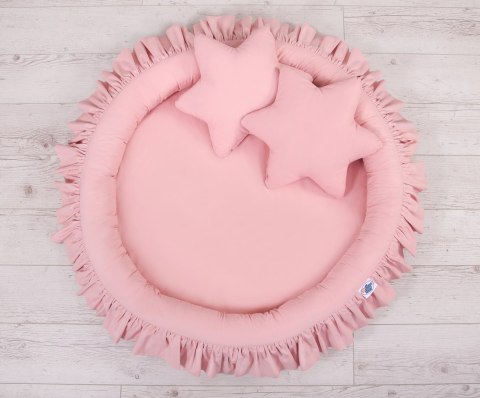 Gniazdko z falbanką - brudny róż