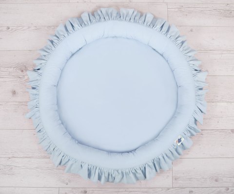 Gniazdko z falbanką - niebieskie