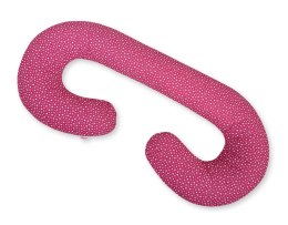 Poduszka ciążowa typu C dla kobiet w ciąży do spania karmienia + zdejmowana poszewka- gwiazdki bordo